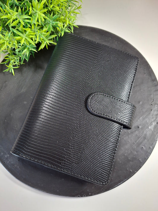 A6 snakeskin binder - gold rings - various colours