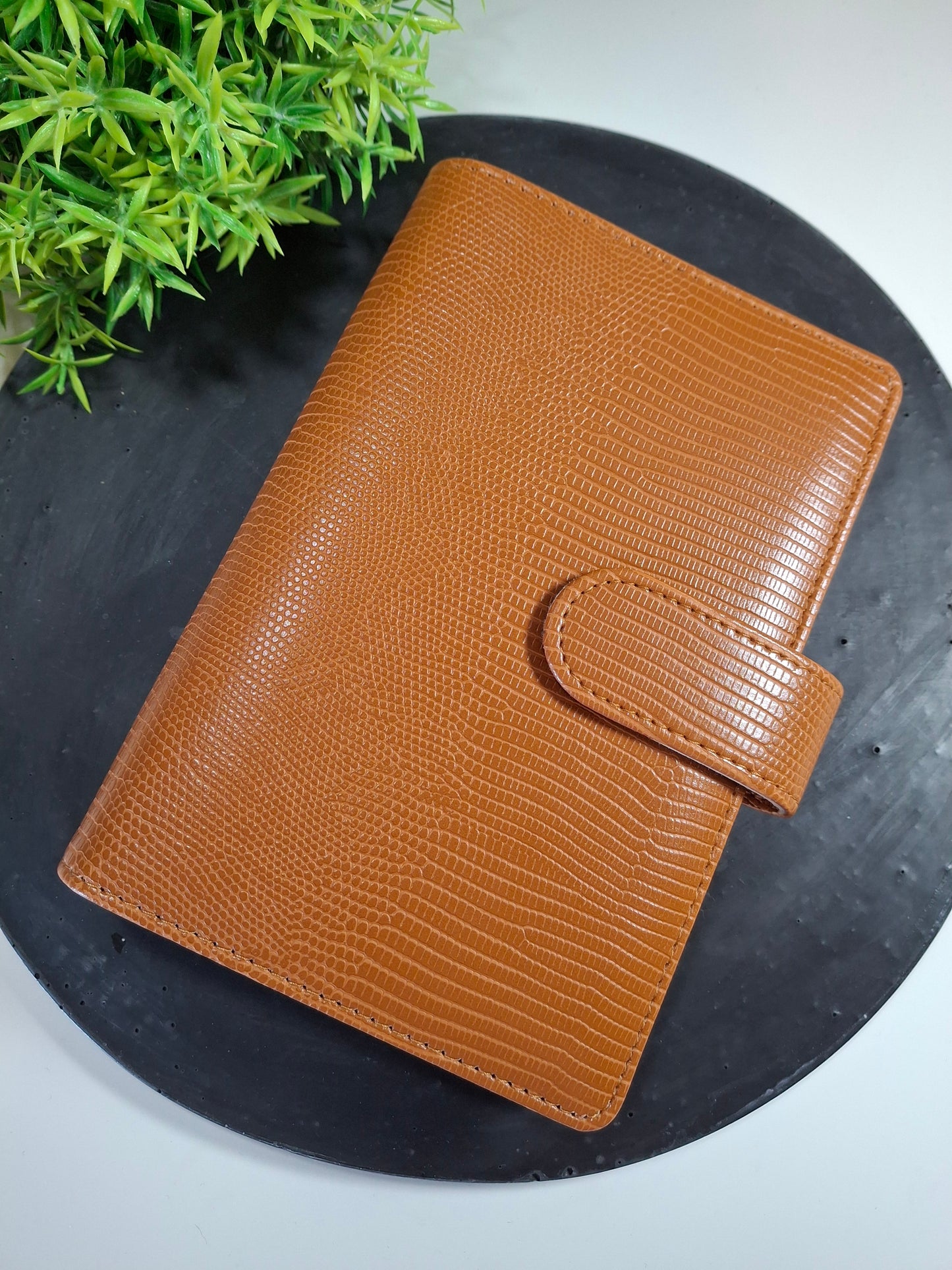 A6 snakeskin binder - gold rings - various colours