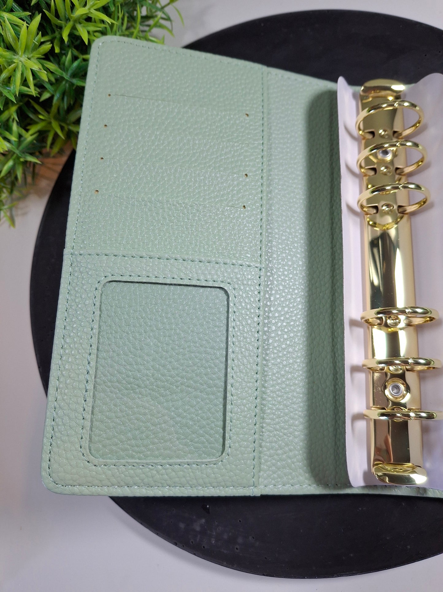 A6 pebble binder - gold rings - various colours