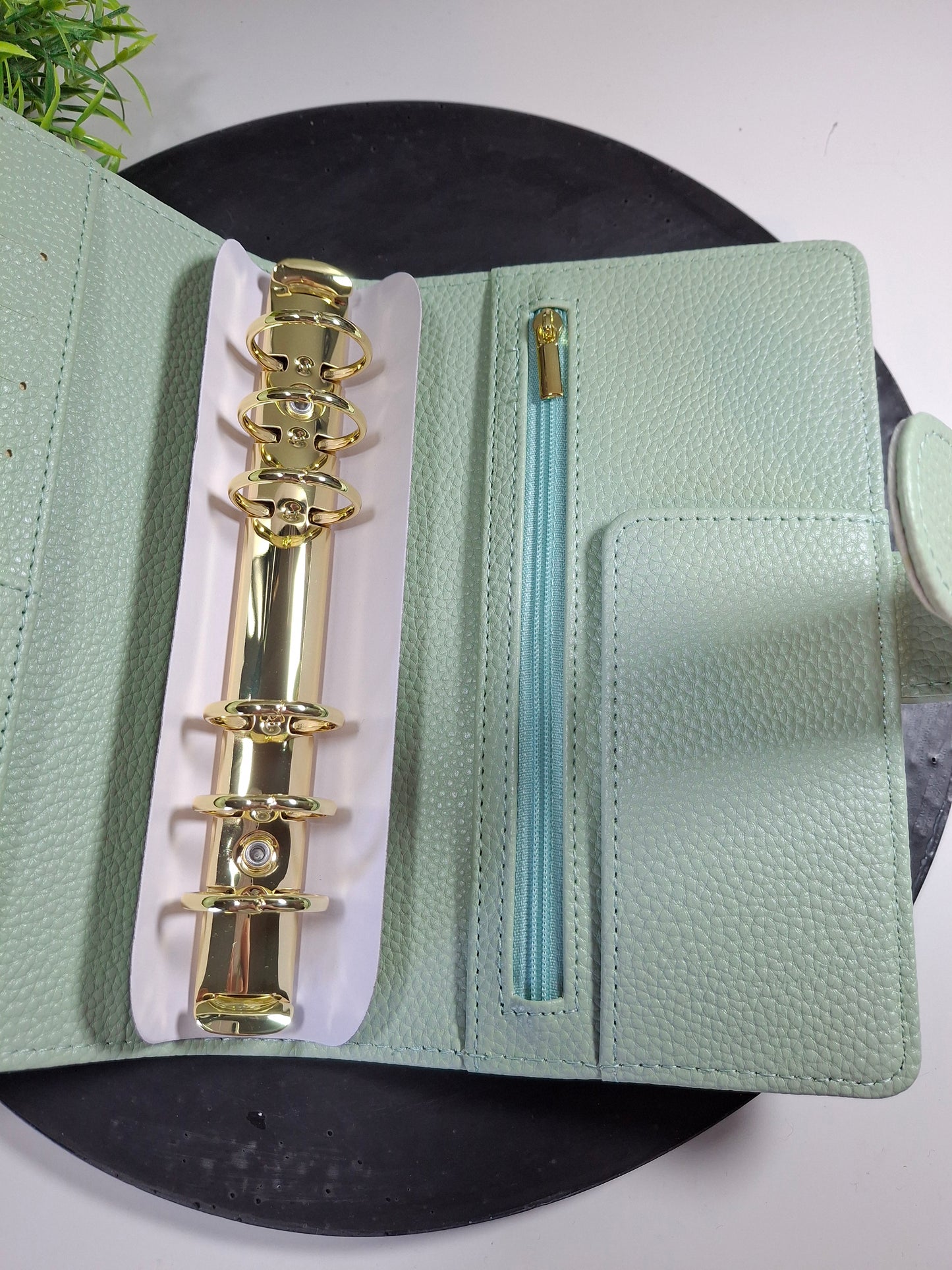 A6 pebble binder - gold rings - various colours