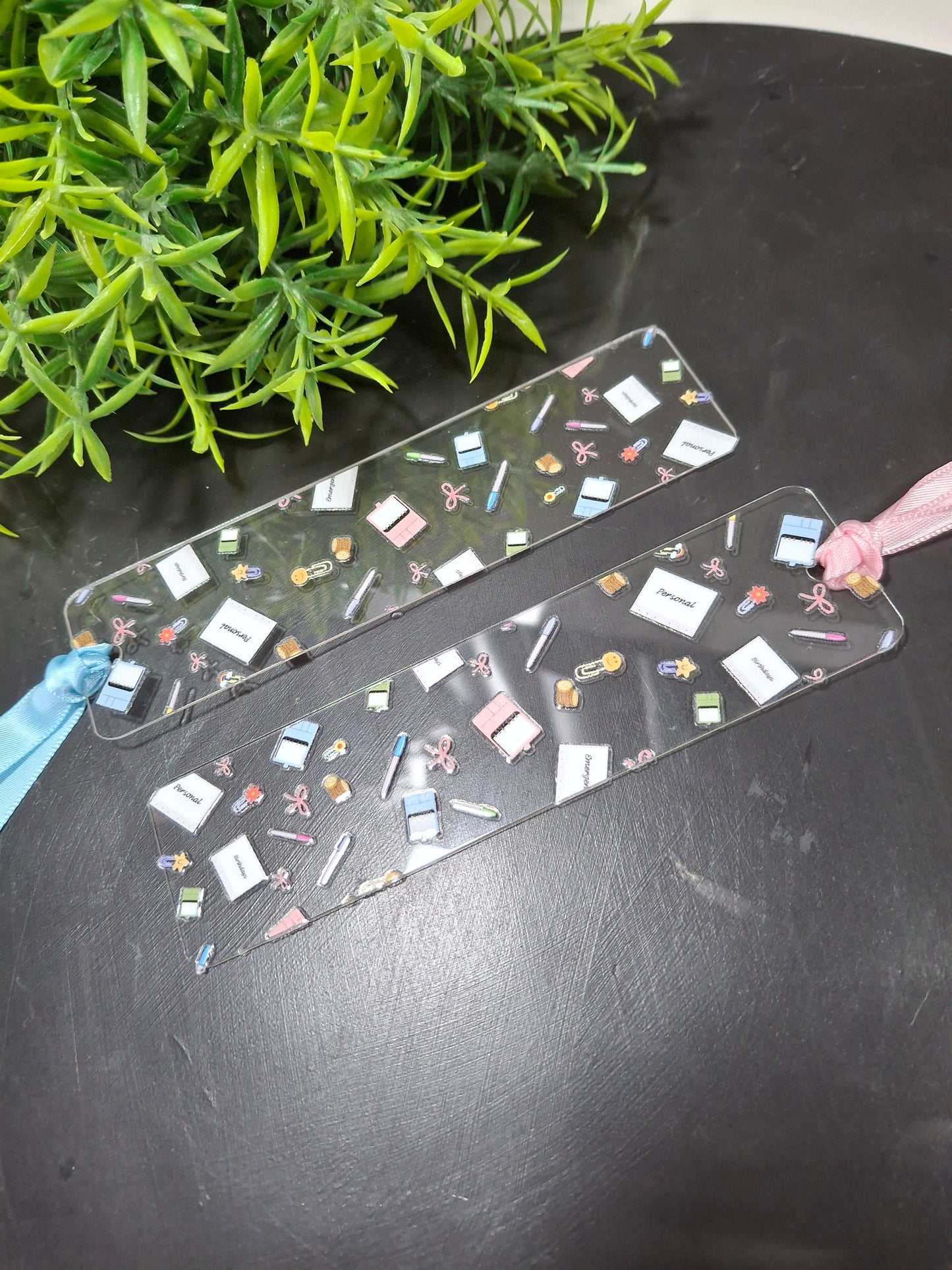 Cash stuffing print acrylic bookmark