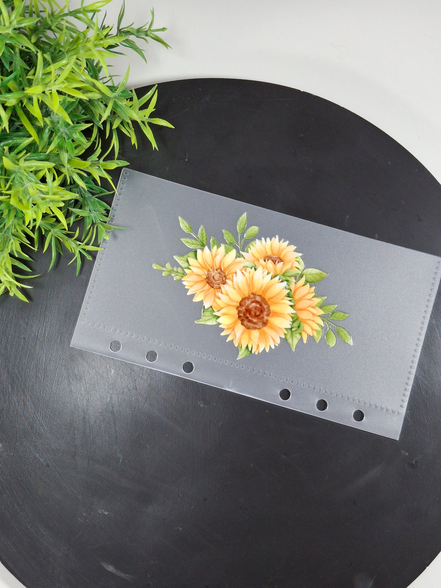 Set of 6 Sunflower cash envelopes